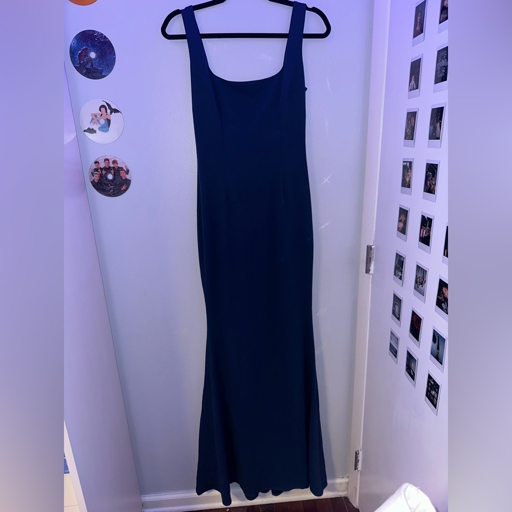 Katie May Square Neck Formal Dress - Dark Teal/Blue